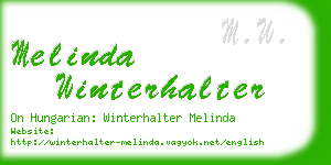 melinda winterhalter business card